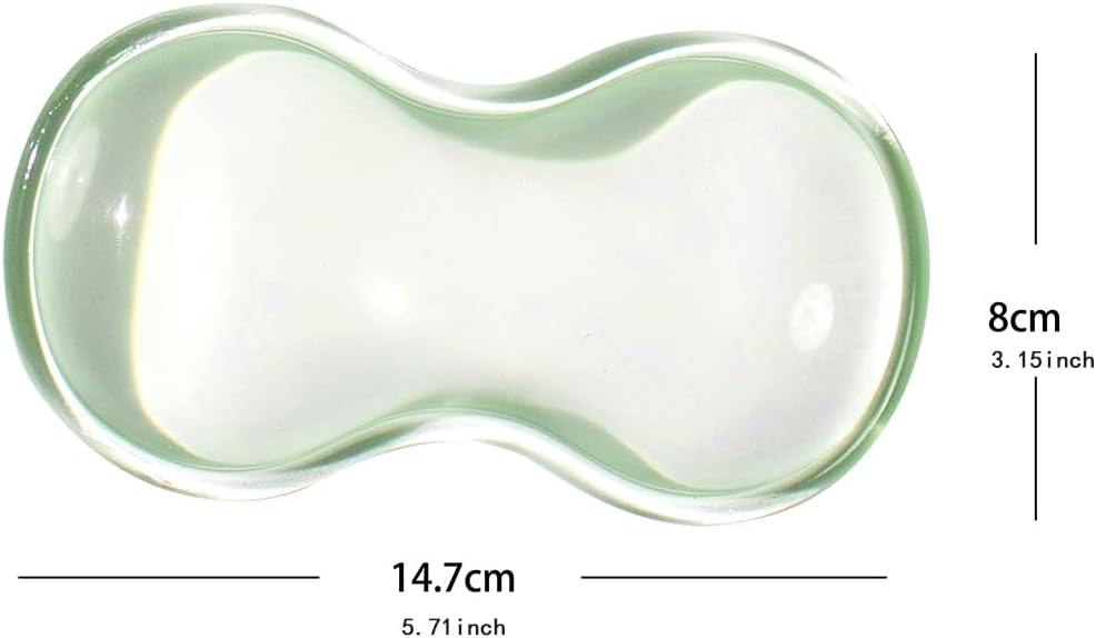 Clear Gel Wrist Rest for Keyboard and Mouse, Green Silicone Mouse Wrist Rest Set, Cute Ergonomic Wrist Rest for Keyboard 60%/75%(Green)
