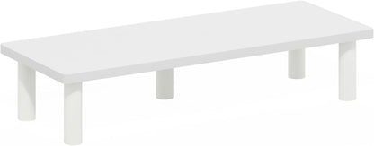 Furinno Turn-N-Tube Corner Monitor Riser Stand with Stainless Steel Tubes, Americano