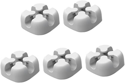 Homoyoyo 5pcs Silicone Cable Holder Clips Desktop Wire Organizer for Usb Charging Cables and Earphones Compact Grey Design