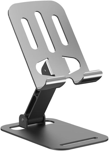 Cell Phone Stand-Phone Stand with 720° Rotation & Dual Fold- Phone Holder, Stable Portable Office Desk Accessories, Compatible with iPhone 17/16/15 Pro Max Air