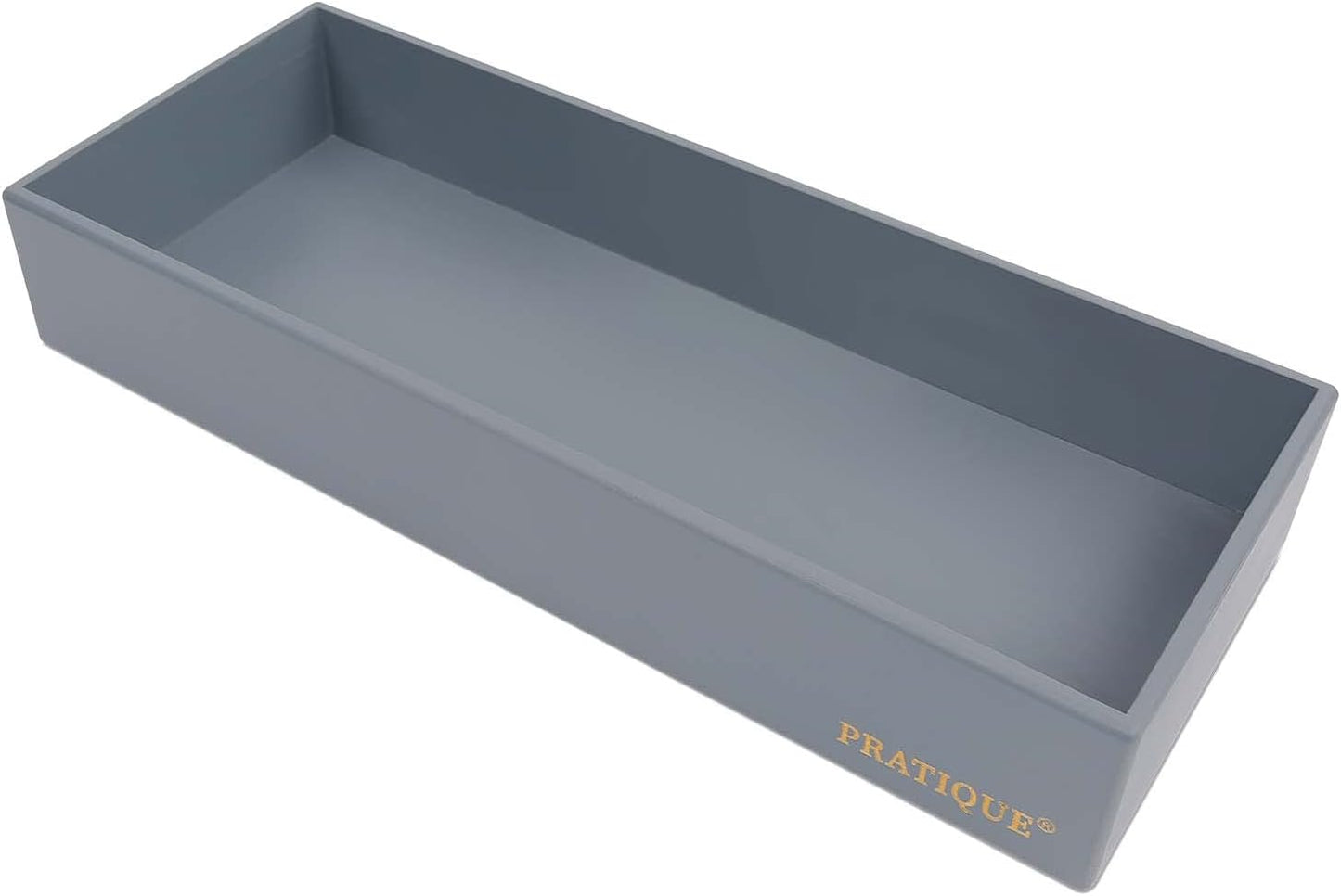 PRATIQUE Bamboo Drawer Organizer - Kitchen Utensil Organizer Silverware Tray Cutlery Holder，Office Desk Supplies and Accessories (8.9x5.9x2.6 inch)