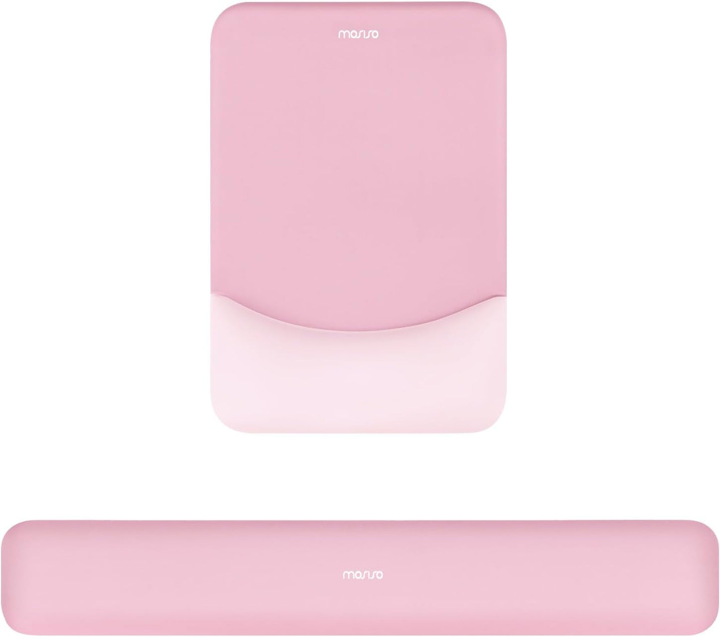 MOSISO Wrist Rest Support for Mouse Pad&Keyboard Set, Rectangular Ergonomic Mousepad Non-Slip Base Home/Office Pain Relief&Easy Typing Pad with Neoprene Cloth&Raised Silicone Lining, Green