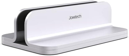 JOKItech Aluminum Laptop Vertical Stand Organizer, Sturdy Laptop Computer Holder Desktop Stand Compatible with new Retina Apple MacBook Pro/Air/Neo, Mac mini & iPad Pro - Black