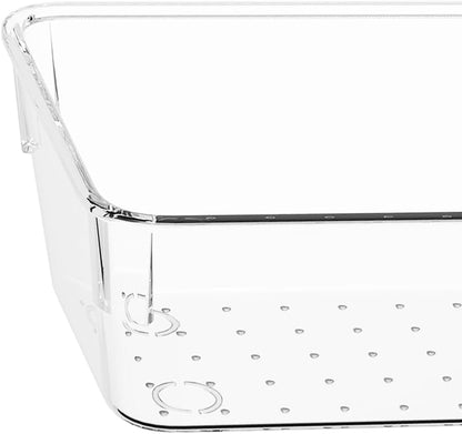 DCA 14 PCS Clear Drawer Organizer, Acrylic Makeup Organizers, Vanity Drawer Organizer Trays, Bathroom Organizers and Storage Bins Ideal Gift for Her