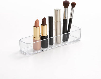 primebox Plastic Clear Drawer Organizers. Bathroom. Kitchen, Bedroom, Utensils, Office Organizer Bins, Storage Trays. Stackable. 9" x 6" x 2" Set of 6