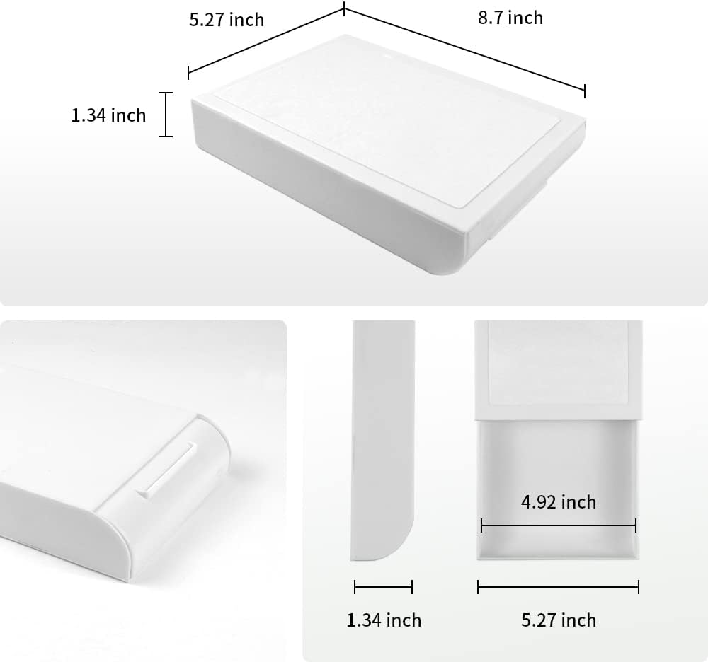 YOOUSOO 2 Pack Under Desk Storage Drawer Organizer, Hidden Slide Out Drawer Attachment, with Self - Adhesive Feature for Desktop and Table Organization, Hidden Under Desk