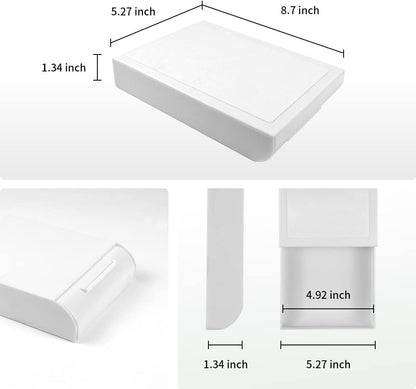 YOOUSOO 2 Pack Under Desk Storage Drawer Organizer, Hidden Slide Out Drawer Attachment, with Self - Adhesive Feature for Desktop and Table Organization, Hidden Under Desk