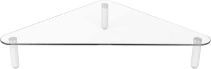 Kantek Extra-Wide Glass Monitor Riser with 8mm Tempered Glass Platform and 60-Pound Capacity, Clear Glass (MS380), 3.3" x 39.4" x 10.2"