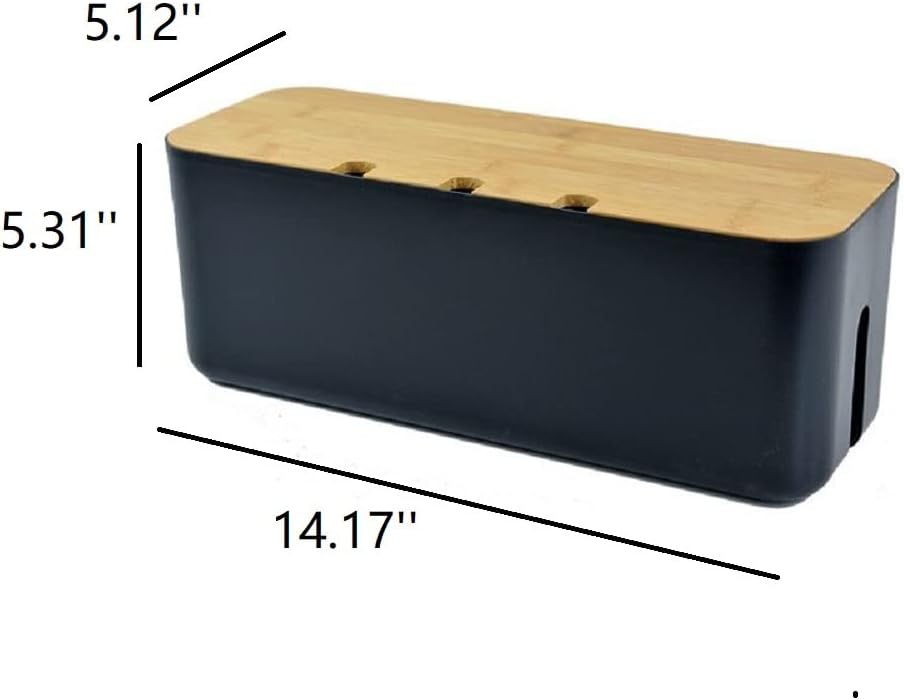 Cable Management Box| Power Stripe Organizer|Cord Organizer Box| Hide and Conceal Power Strips and Electrical Cords from TVs, Computers, and Desks| Keep Pets Safe