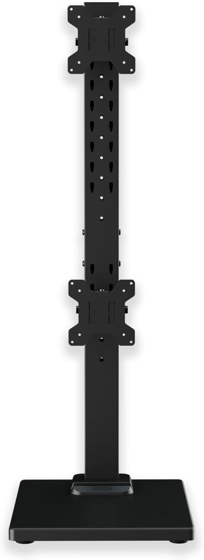Suptek Single LCD Computer Monitor Free-Standing Desk Stand Mount Riser for 13 Inch to 43 Inch Screen with Swivel, Height Adjustable, Rotation, 50, 75, 100mm VESA Base Stand, Black