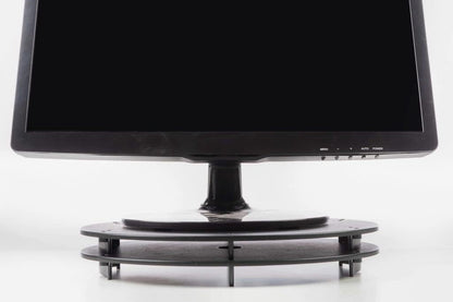 Vu Ryte Stackable 1 Inch Computer Monitor Riser Stand, Oval, Black, VUR 8800 4-Pack