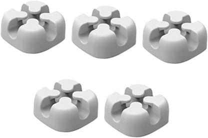 Homoyoyo 5pcs Silicone Cable Holder Clips Desktop Wire Organizer for Usb Charging Cables and Earphones Compact Grey Design