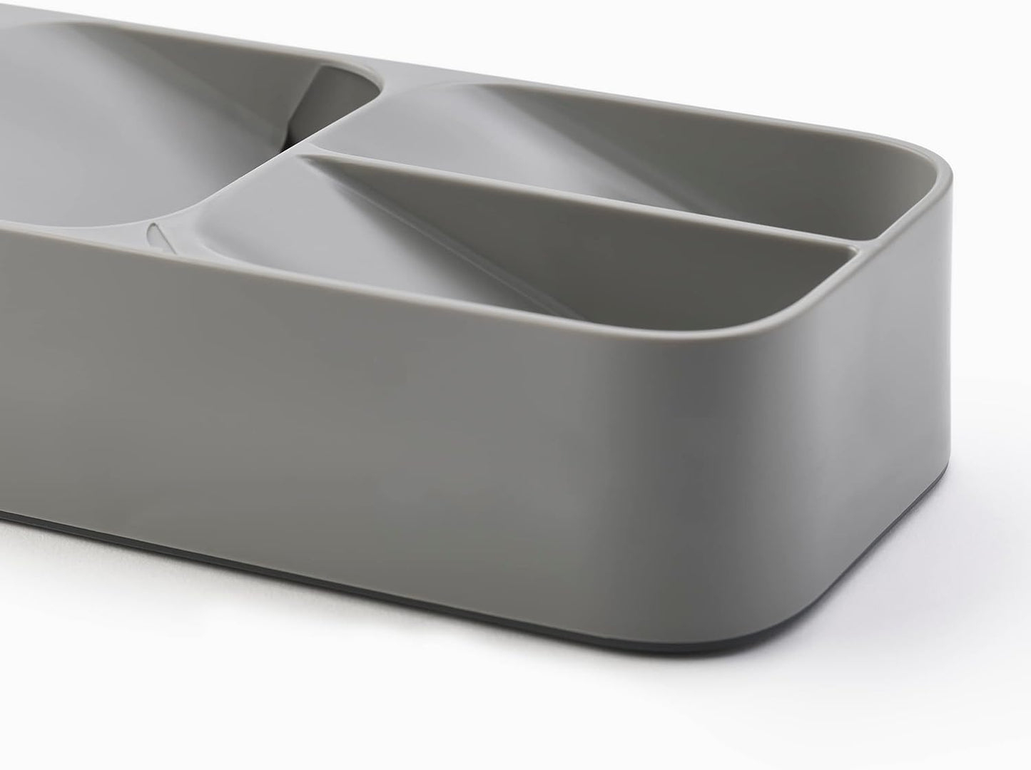 Joseph Joseph DrawerStore Compact Utensil Organizer For Kitchen Drawer Silverware, Flatware Tray, Small, Grey