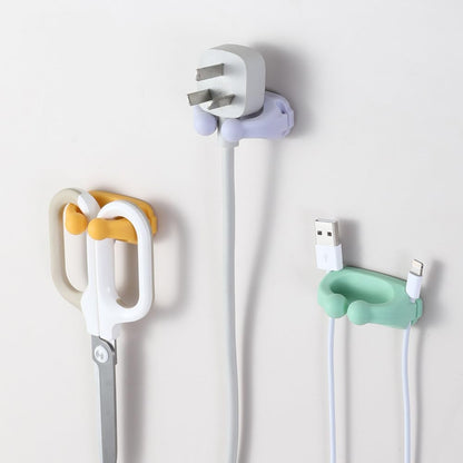 Silicone Toothbrush Holders - 4 Pcs Razor Hooks Adhesive Wall Mounted for Hanging Towel Key Plug Cable, Utility Decor Stick to Dorm Room Essentials Function for Kitchen Bathroom Home Office