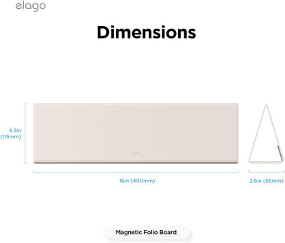 elago Smart Magnetic Desk Mat Folio Board Compatible with All Magnetic Products Clean Organized Desk for Office and Home (Microfiber Leather-Stone)