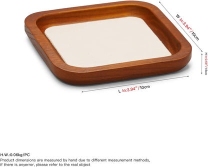 Oirlv Solid Wood Jewelry Display Tray Small Jewelry Tray Rings Earrings Bracelets Necklace Holder Organizer(Rectangle, Grey)