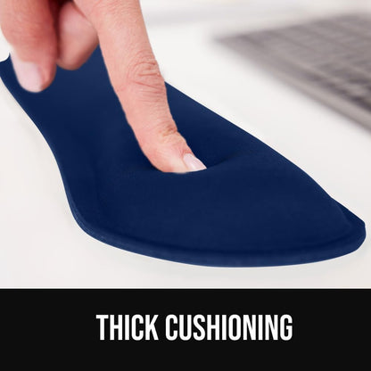 GORILLA GRIP Silky Memory Foam Wrist Rest for Computer Keyboard, Mouse, Ergonomic Design for Typing Pain Relief, Desk Pads Support Hand and Arm, Mousepad Rests, Stain Resistant, 2 Piece Pad, Black