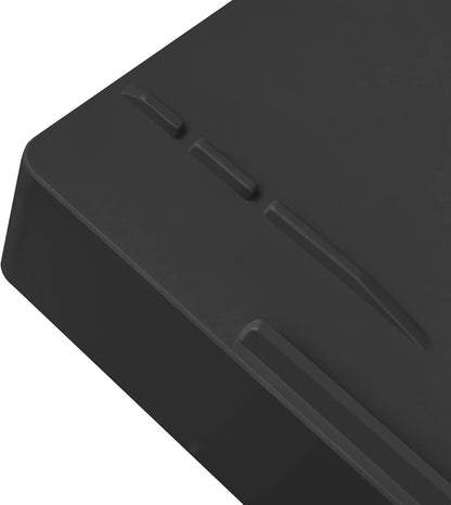 Acrimet 4 Tier Paper Organizer Letter Tray – Plastic Stackable Desk File Organizer, Side Load Paper Sorter for Letter/A4 Office File Folder Holder – Black