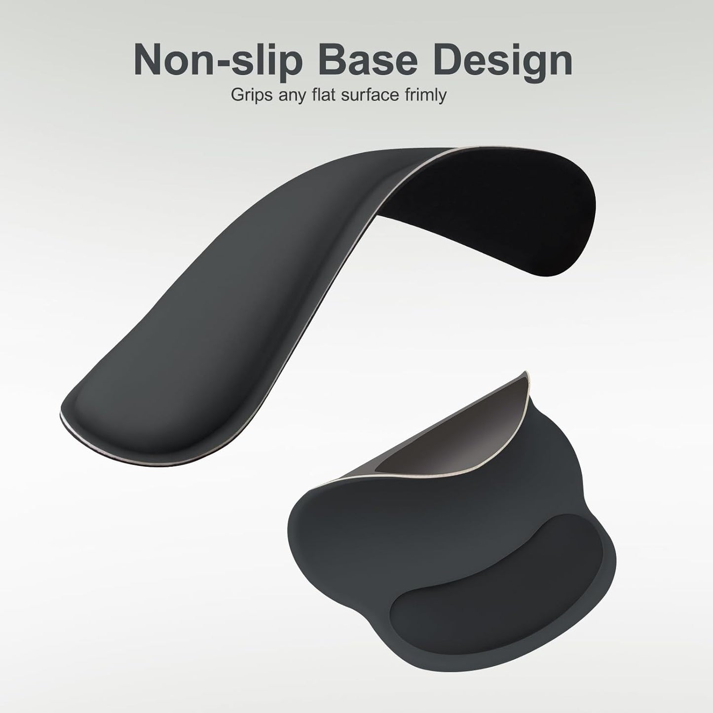 MOSISO Wrist Rest Support for Mouse Pad&Keyboard Set, Streamline Ergonomic Mousepad&Coaster Non-Slip Base Home/Office Pain Relief&Easy Typing Pad with Soft Cloth&Silicone Lining, Antique Green