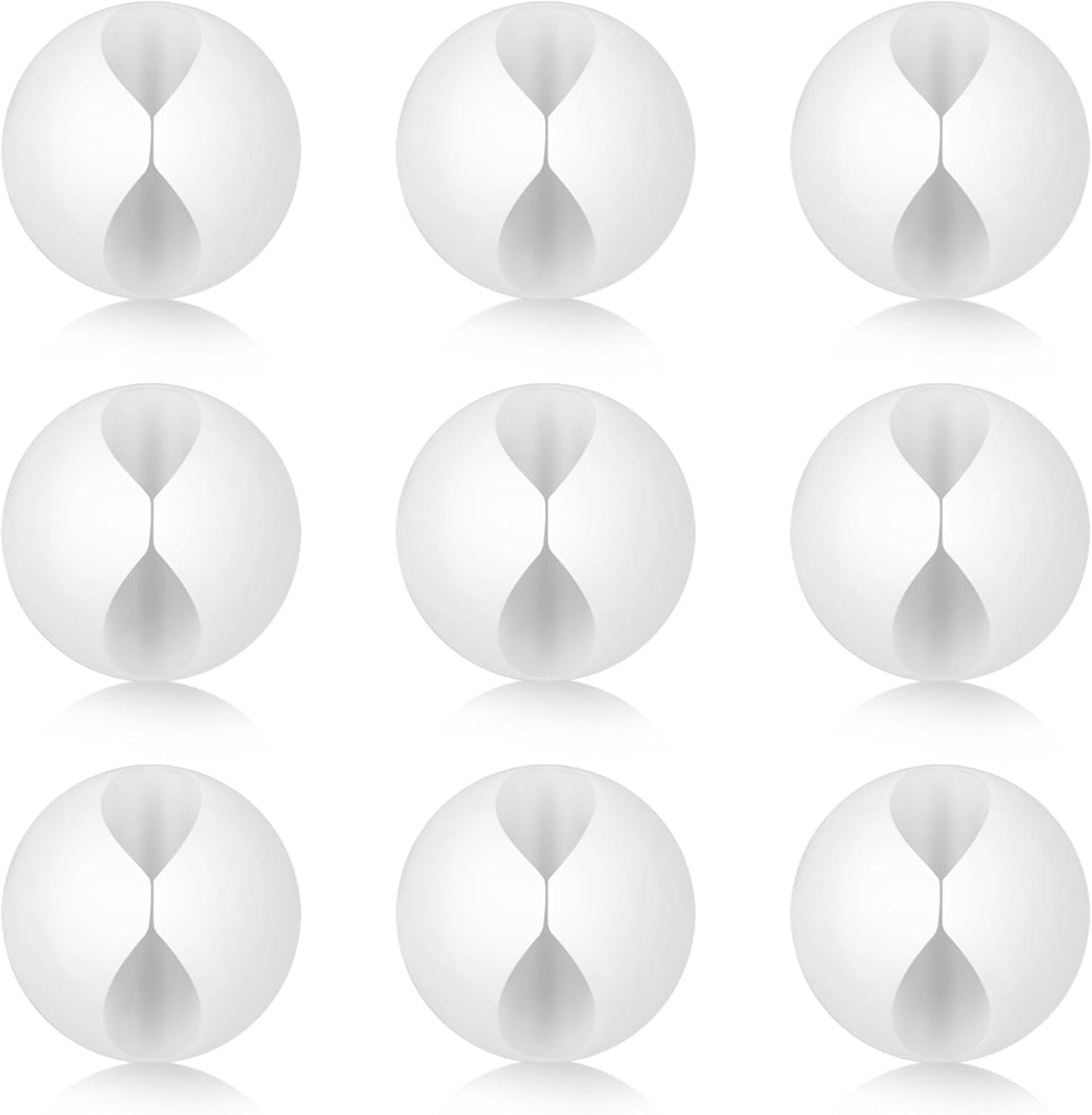 cobee 9 Pcs Adhesive Cable Clips, Charger Cord Holder for Nightstand, Cable Management Wire Cord Organizer for Desk, Nightstand, Phone Charger, Computer, Home, Office, Car(White)