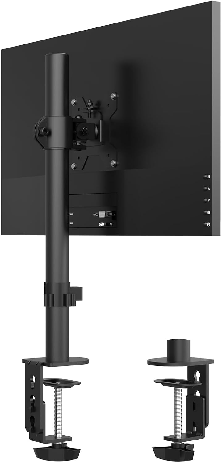 Pholiten Tall Vertically Stacked Dual Monitor Desk Mount Stand,Extra Tall 31 Inch Monitor Stand, Fully Adjustable Monitor arm for 13-32 Inch LCD Screen，Holds up to 22lbs