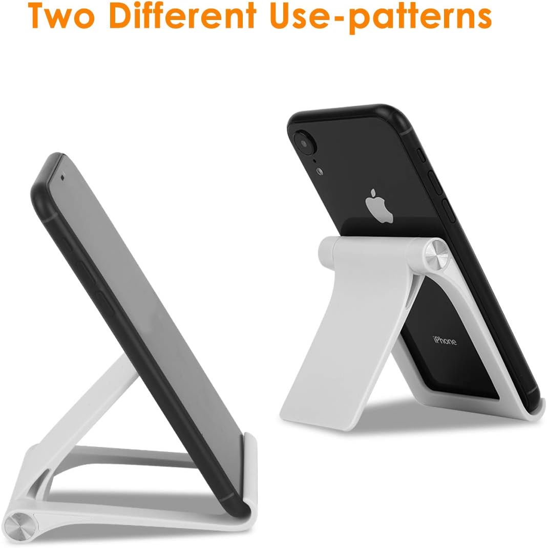 Cell Phone Stand Holder Multi-Angle Adjustable Phone Desk Stand Tablet Holder for iPhone 17 16 15 14 13 12 11 Pro Max XS XR 8 Plus 6 7 Galaxy S22 S21 S20 S10 S9 Edge Android Smartphone