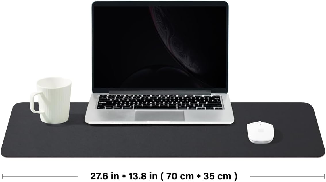Cork Desk Mat - Dual-Sided Desk Pad for Office and Home - Desk Organization and Accessories - Ideal for Large Mouse Pad and Desk Mats on Top of Desks(Dark Green,90cmx 43cm)
