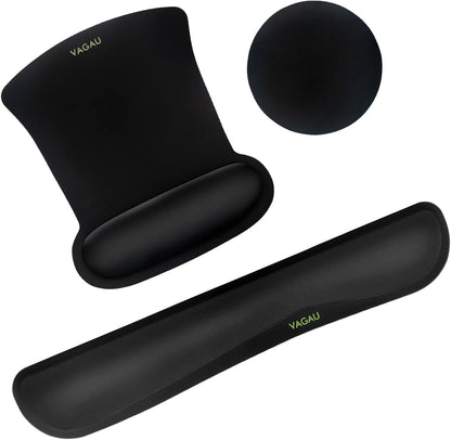Comfy Mee Premium Memory Foam Keyboard and Mouse Wrist Rest Pads Set- for Comfortable Typing &Wrist Pain Relief (Pack of 2)