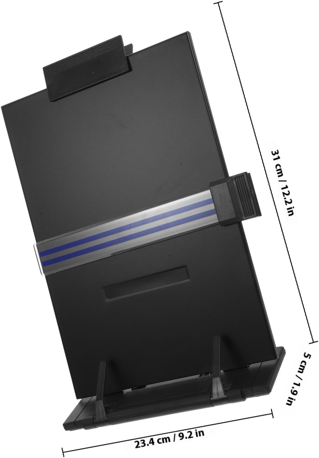 Adjustable Desktop Book Reading Stand with Portable Document Holder, Folding Copy Holder for Students and Office Use, Desk Reading Rack for Typing and Study