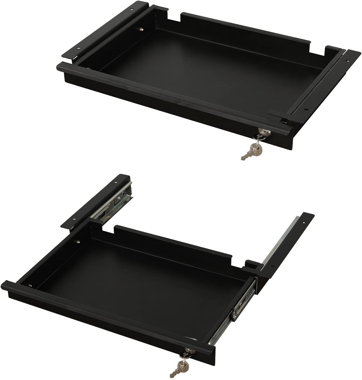 Pull-Out Desk Drawer - Office Storage Organizer Mounts Easily, Space-Saving Slide-Out Drawer for Under Desk (23.22 in Internal Width)