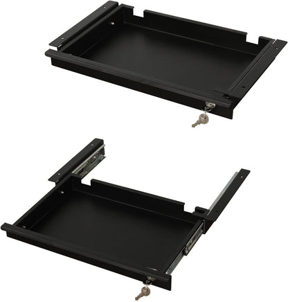 Pull-Out Desk Drawer - Office Storage Organizer Mounts Easily, Space-Saving Slide-Out Drawer for Under Desk (23.22 in Internal Width)