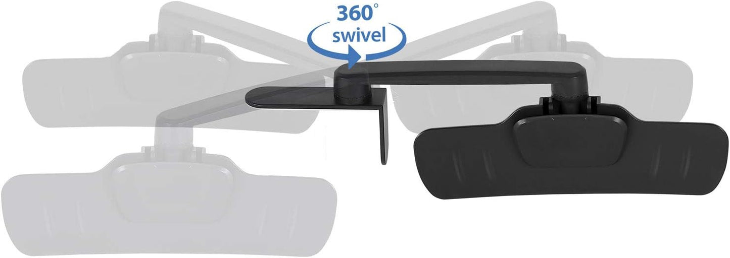 Mount-It! Monitor Document Holder Clip - Paper and Copy Holder Attachment for Typing with 3M Adhesive Sticker, Swivel 360 Degrees, Left and Right Side Mounting (MI-9005)