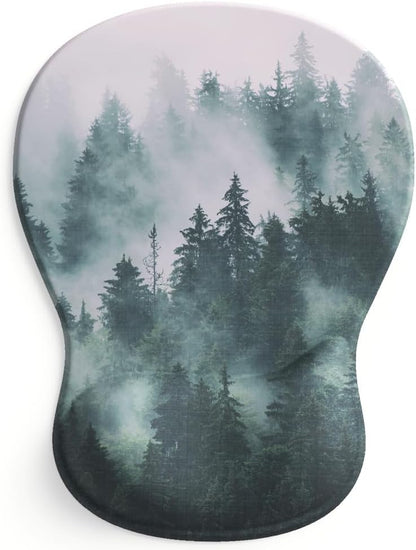 ErgoComfort Gel Wrist Rest Mouse Pad-Ergonomic Office Mousepad with Wrist Support-Non-Slip, Design Desk Accessories Mat for Home&Game Decor (09MochaSand Set)