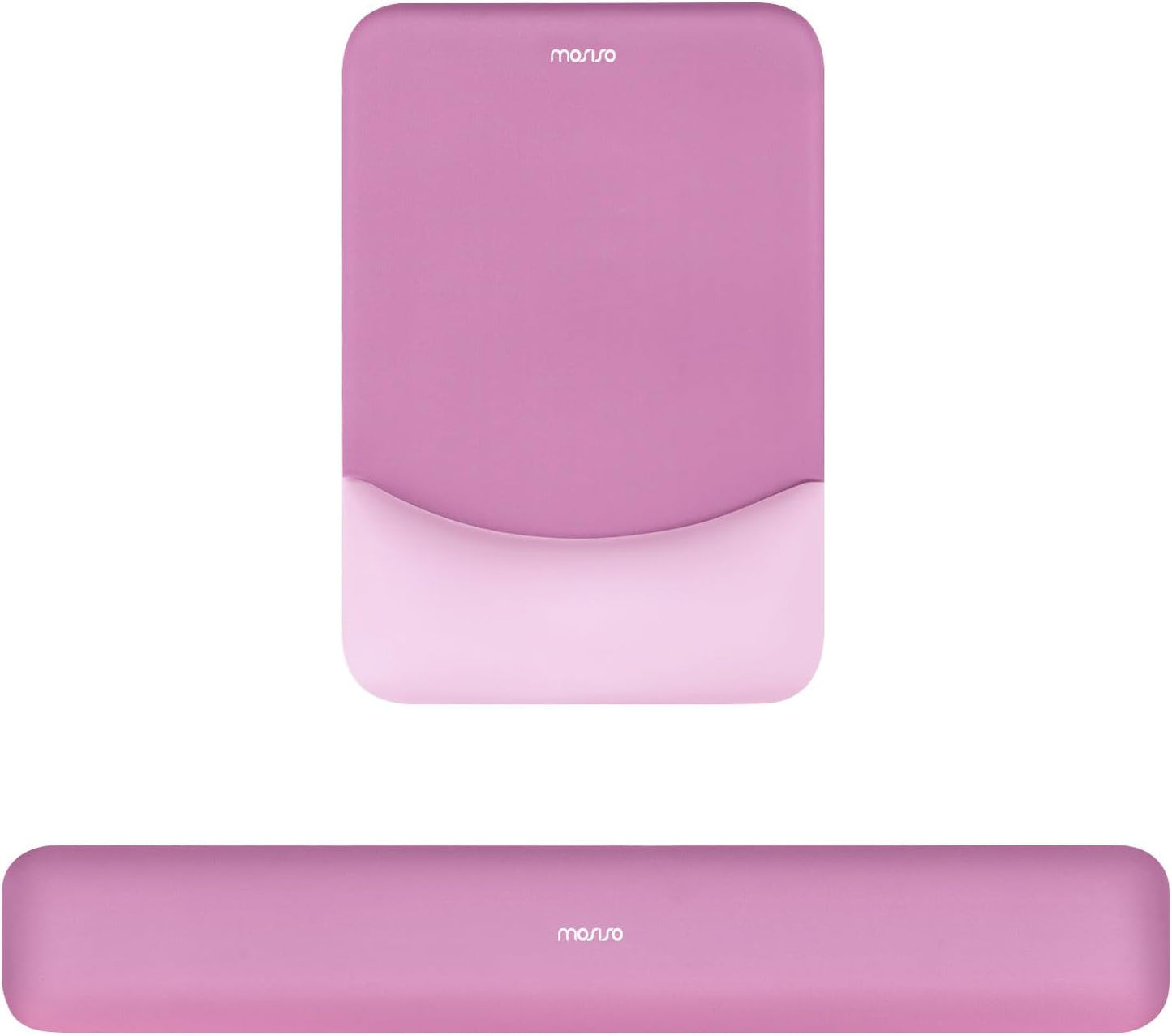 MOSISO Wrist Rest Support for Mouse Pad&Keyboard Set, Rectangular Ergonomic Mousepad Non-Slip Base Home/Office Pain Relief&Easy Typing Pad with Neoprene Cloth&Raised Silicone Lining, Green