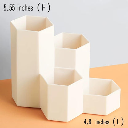 Pencil Organizer Pen Holder for Desk Pens Cup Small Desk Organizer Cute Pen Holder for Office,School and Home (White, 3)