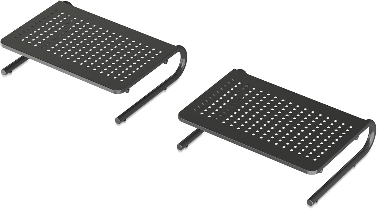 suptek Monitor Stand Riser for Computer,Laptop,Printer, Notebook and All Flat Screen Display with Vented Metal Platform and 4 Inches Height Underneath Storage (MST004)
