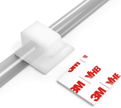 Cable Clips with Strong Self-Adhesive, XIAOXI R Shape Cable Management TV PC Wire Holder Sticky Tidy and Organizer Cord and Wires - 40 Pcs (Clear)