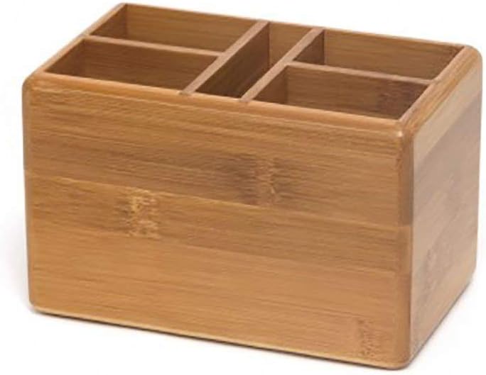 Lipper International 808 Bamboo Wood 2-Slot Office Supply Desk Organizer, 10 3/4" x 4 1/8" x 6"
