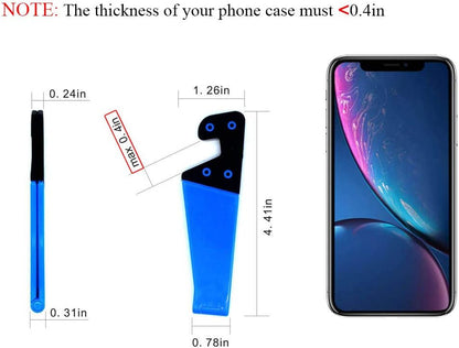 3 Pack Portable Cell Phone Stand for Desk, 【Upgraded Material】 Universal Pocket-Sized Foldable Small Mobile Phone Holder, V Smartphone Kickstand Mount Compatible with iPhone IPads Kindle Android-Black