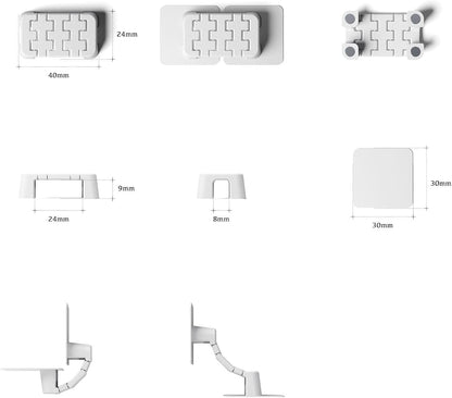 Flexible Magnetic Cable Organizer with 5-Section Link Design for Efficient Cable Management, Tidy Desk Organization, and Home/Office Use
