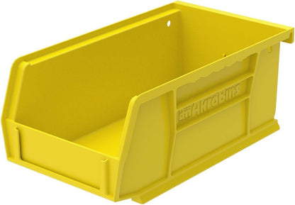 Akro-Mils 30220 AkroBins Plastic Storage Bins, Space-Saving Stackable Bins for Garage, Pantry, Craft Organization, 7" x 4" x 3", Yellow, 24-Pack