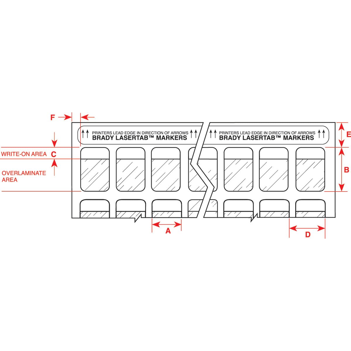 Brady LAT-39-361-1 1" Width x 1.437" Height, B-361B Self-Laminating Polyester, Matte Finish White/Translucent Laser Printable Label (Pack of 1000)