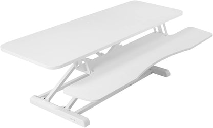 VIVO 26 inch Desk Converter, K Series, Height Adjustable Sit to Stand Riser, Dual Monitor and Laptop Workstation with Keyboard Tray, Black, DESK-V026KB