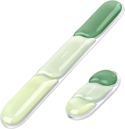 MOSISO Gel Keyboard Wrist Rest&Wrist Support for Mouse, Streamlined Ergonomic Soft Cooling Gel Mousepad Pain Relief Easy Typing Pad Non-Slip Computer Laptop Home/Office, Green