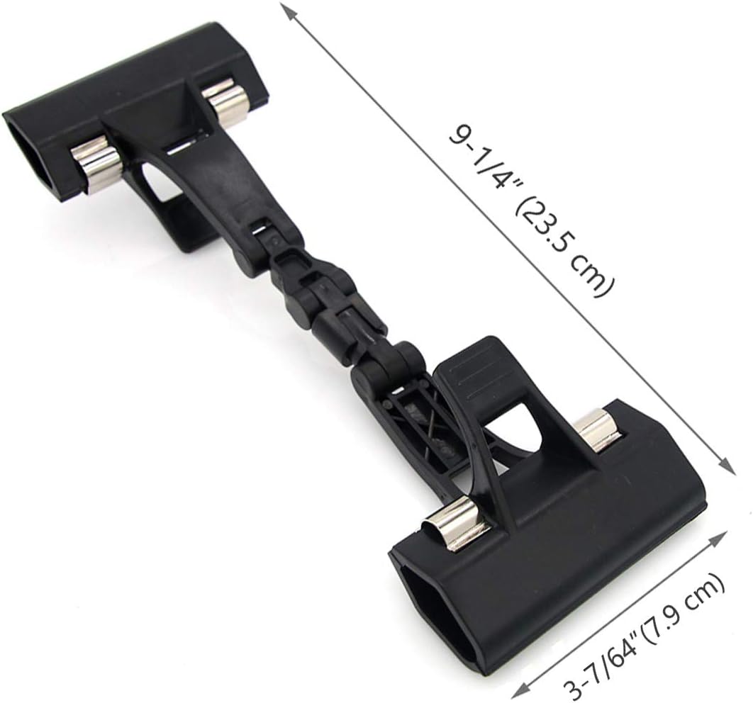 Adjustable, Foldable, and Twistable Copy Holder Clip - Easel Accessory – Double Head Painting Clip – Easel Accessory, Pack of 2 (Black)