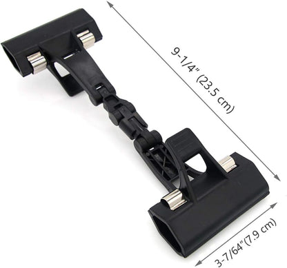 Adjustable, Foldable, and Twistable Copy Holder Clip - Easel Accessory – Double Head Painting Clip – Easel Accessory, Pack of 2 (Black)