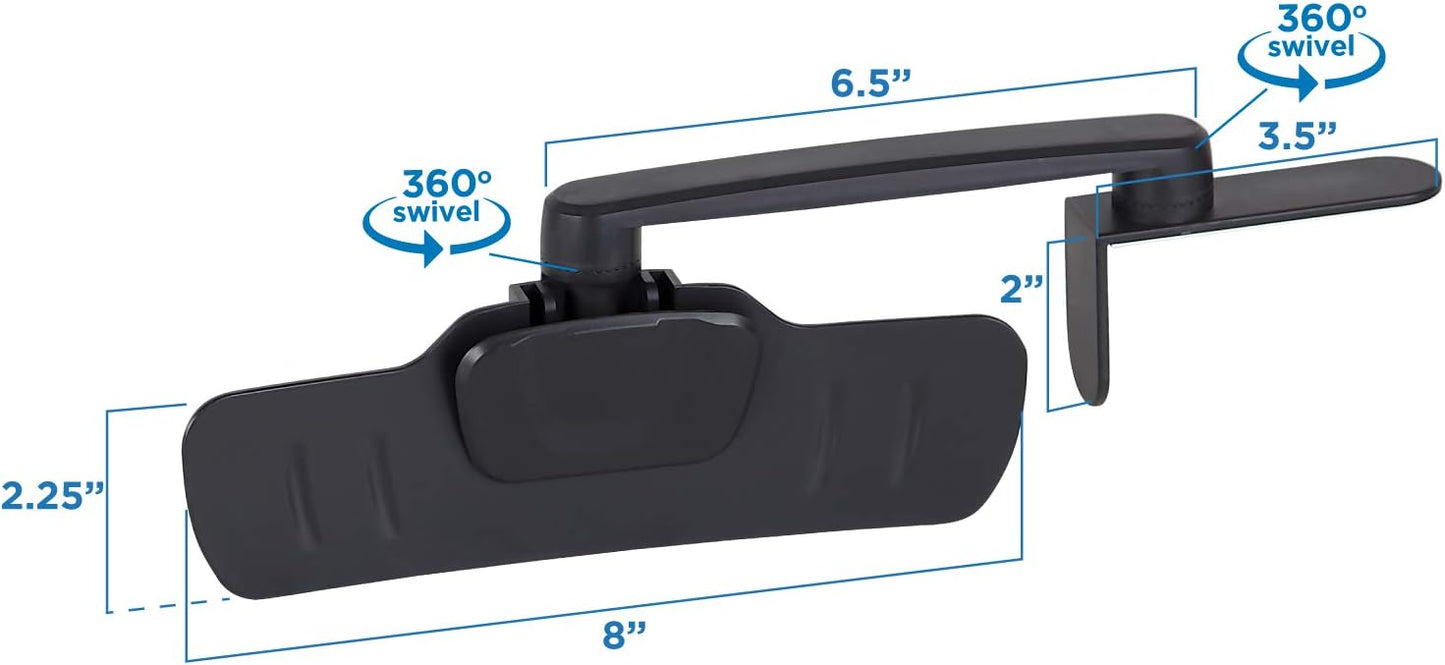 Mount-It! Monitor Document Holder Clip - Paper and Copy Holder Attachment for Typing with 3M Adhesive Sticker, Swivel 360 Degrees, Left and Right Side Mounting (MI-9005)