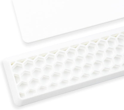 Ergonomic 75% Keyboard Wrist Rest-12.8" Silicone Non-Slip Keyboard Hand Rest, Relief of Hand Pain(White)