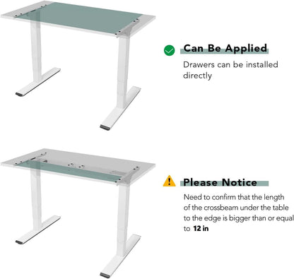 Pull-Out Desk Drawer - Office Storage Organizer Mounts Easily, Space-Saving Slide-Out Drawer for Under Desk (23.22 in Internal Width)