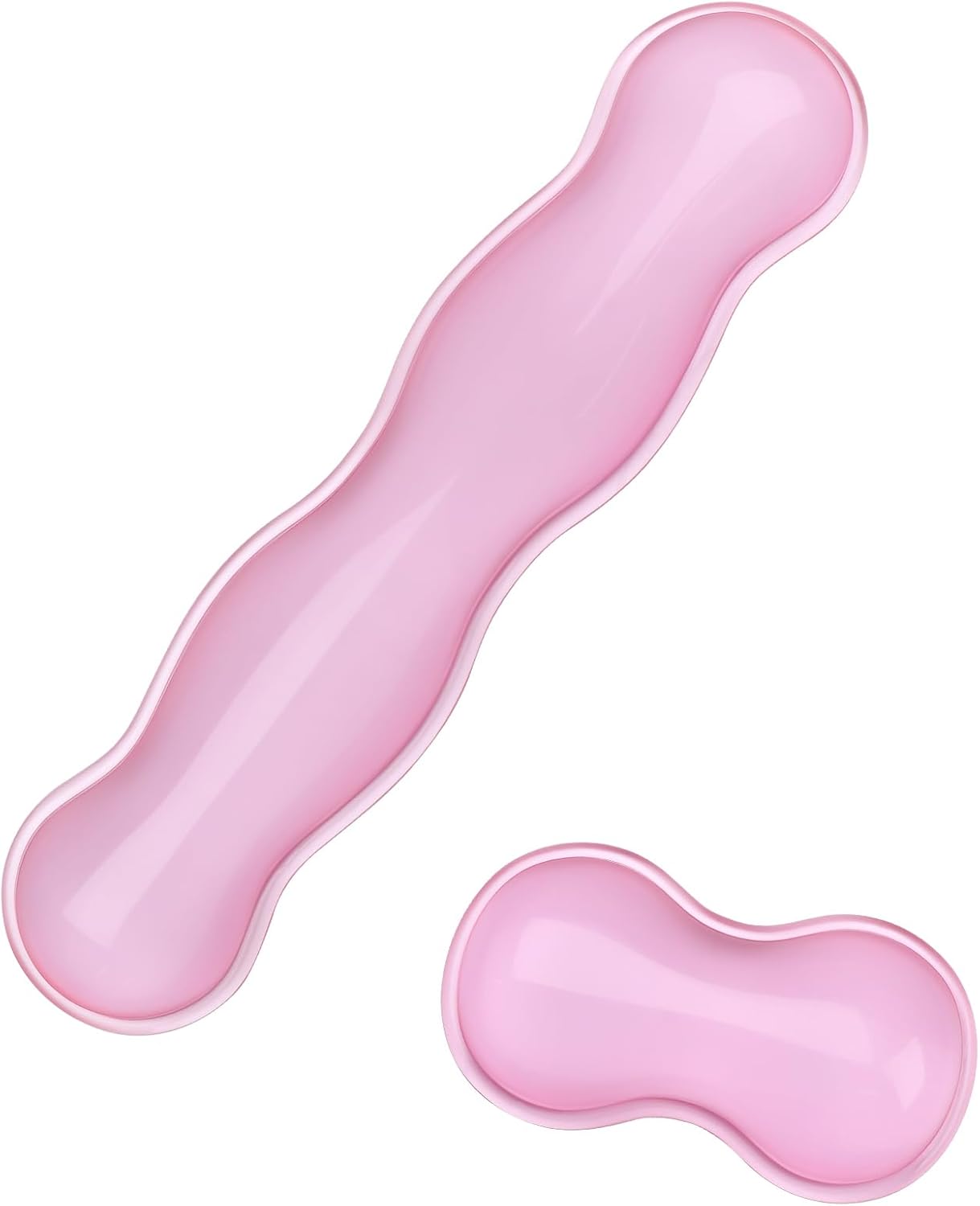 Gel Cloud Keyboard and Mouse Wrist Rest, Cute Wrist Support and Arm Support Keyboard Rest for Keyboard and Mouse Typing Pain Relief，Suitable for Office/Computer/Laptop/Gaming (Pink)